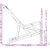 Hopfällbar strandstol taupe massivt eukalyptusträ och tyg vidaXL – miniatyr 12