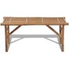 Hopfällbar trädgårdsbänk 118 cm bambu vidaXL – miniatyr 2