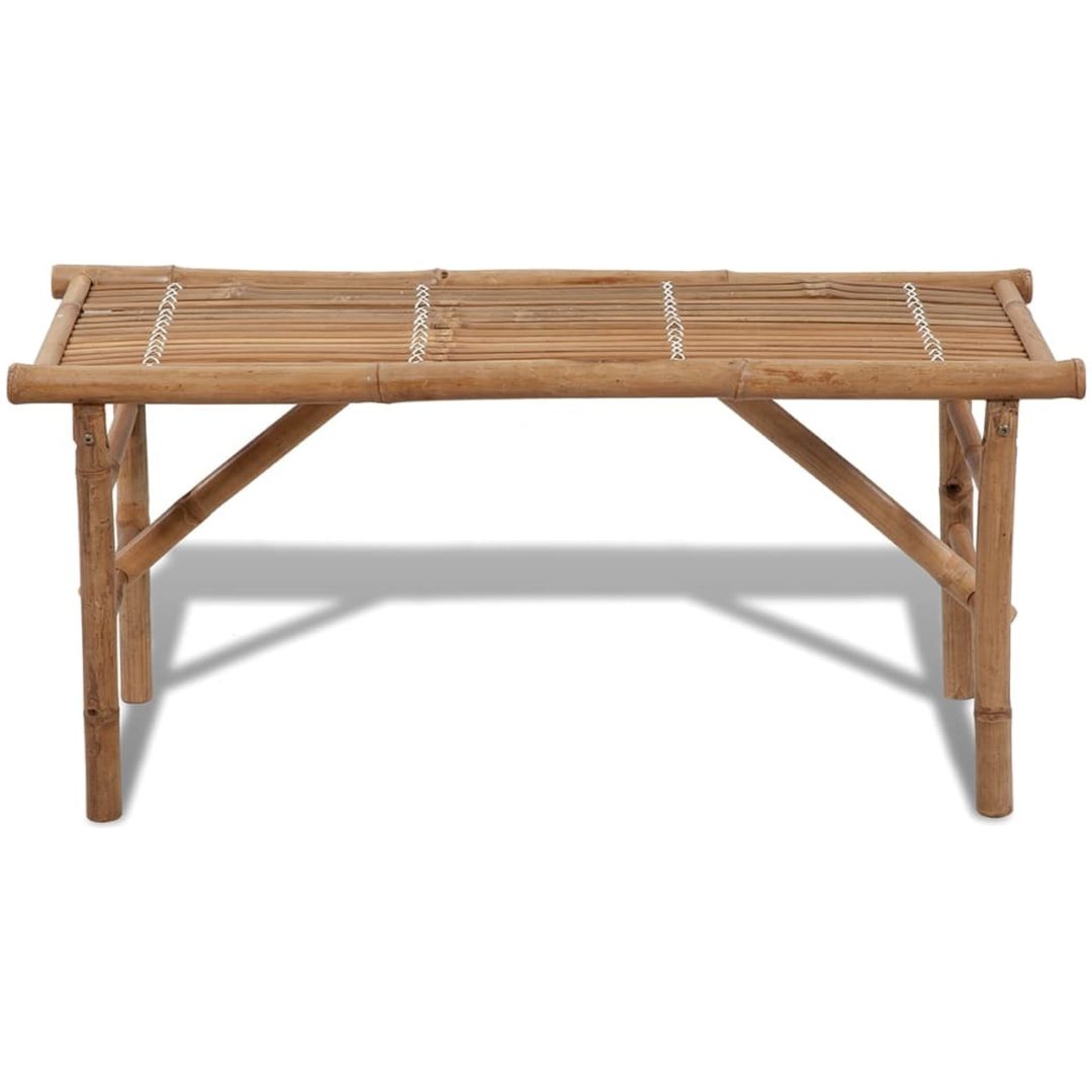 Hopfällbar trädgårdsbänk 118 cm bambu vidaXL – bild 2