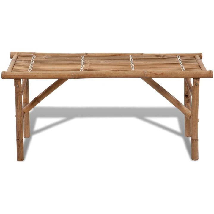 Hopfällbar trädgårdsbänk 118 cm bambu vidaXL – bild 2