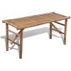Hopfällbar trädgårdsbänk 118 cm bambu vidaXL – miniatyr 1