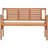Hopfällbar trädgårdsbänk 120 cm massivt eukalyptusträ vidaXL 120 x 53 x 81 cm – miniatyr 3