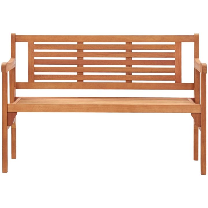 Hopfällbar trädgårdsbänk 120 cm massivt eukalyptusträ vidaXL 120 x 53 x 81 cm – bild 3