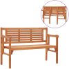 Hopfällbar trädgårdsbänk 120 cm massivt eukalyptusträ vidaXL 120 x 53 x 81 cm – miniatyr 1