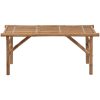 Hopfällbar trädgårdsbänk med dyna 118 cm bambu vidaXL 120 x 50 x 7 cm – miniatyr 3