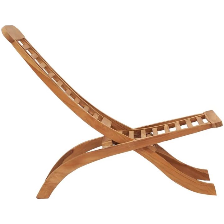 Hopfällbar trädgårdsstol 50x90x69 cm massiv teak vidaXL – bild 3