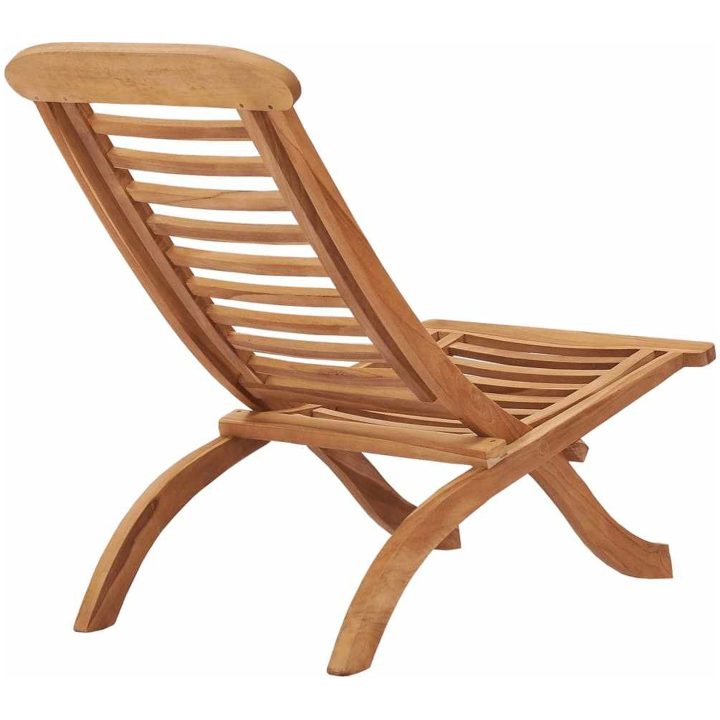 Hopfällbar trädgårdsstol 50x90x69 cm massiv teak vidaXL – bild 4