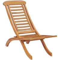 Hopfällbar trädgårdsstol 50x90x69 cm massiv teak vidaXL