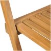 Hopfällbara barstolar 2 st massiv teak vidaXL – miniatyr 6