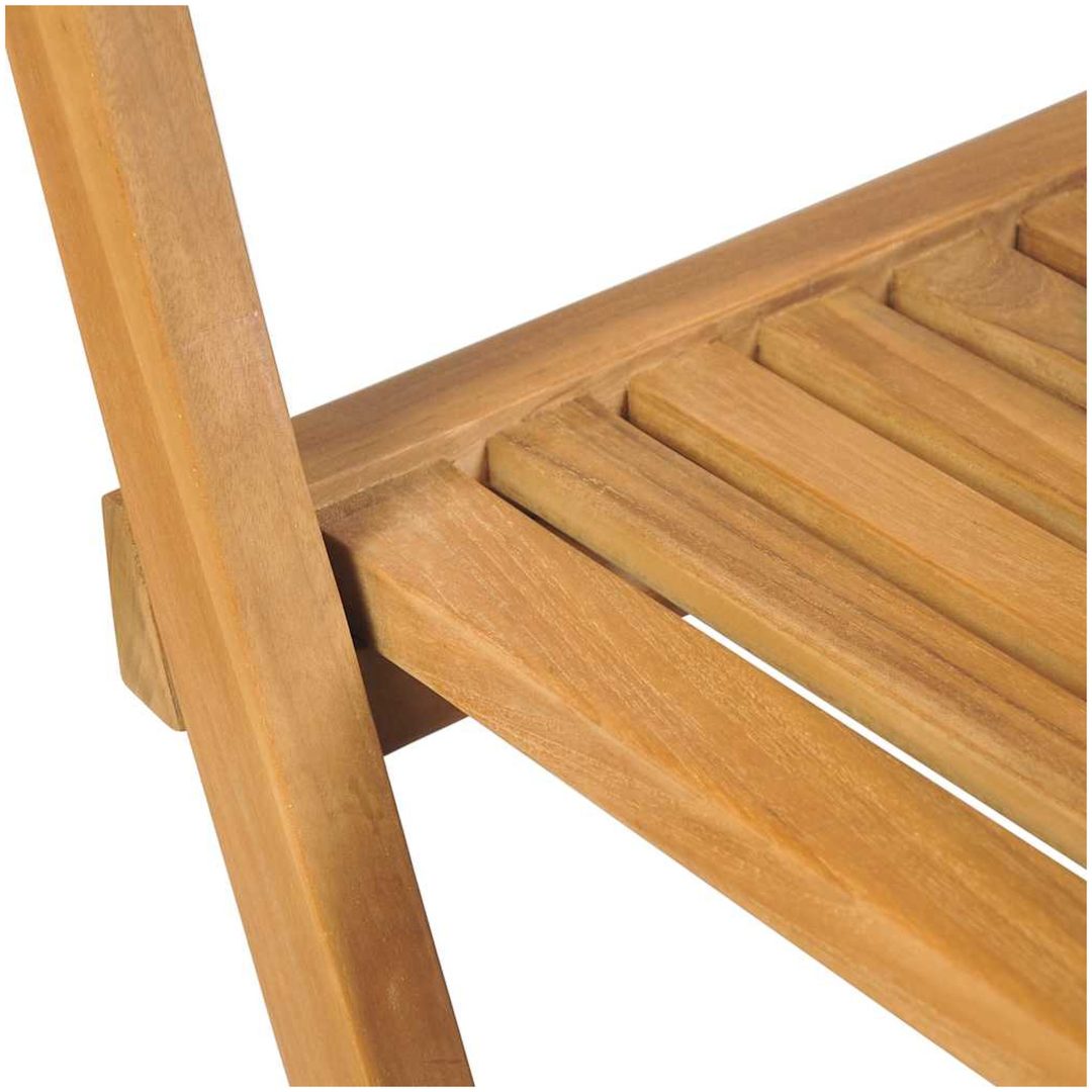 Hopfällbara barstolar 2 st massiv teak vidaXL – bild 6