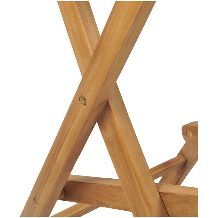 Hopfällbara barstolar 2 st massiv teak vidaXL – bild 8