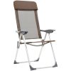 Hopfällbara campingstolar 2 st aluminium brun vidaXL – miniatyr 3