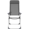 Hopfällbara campingstolar 2 st aluminium grå vidaXL – miniatyr 5