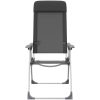 Hopfällbara campingstolar 2 st aluminium svart vidaXL – miniatyr 5