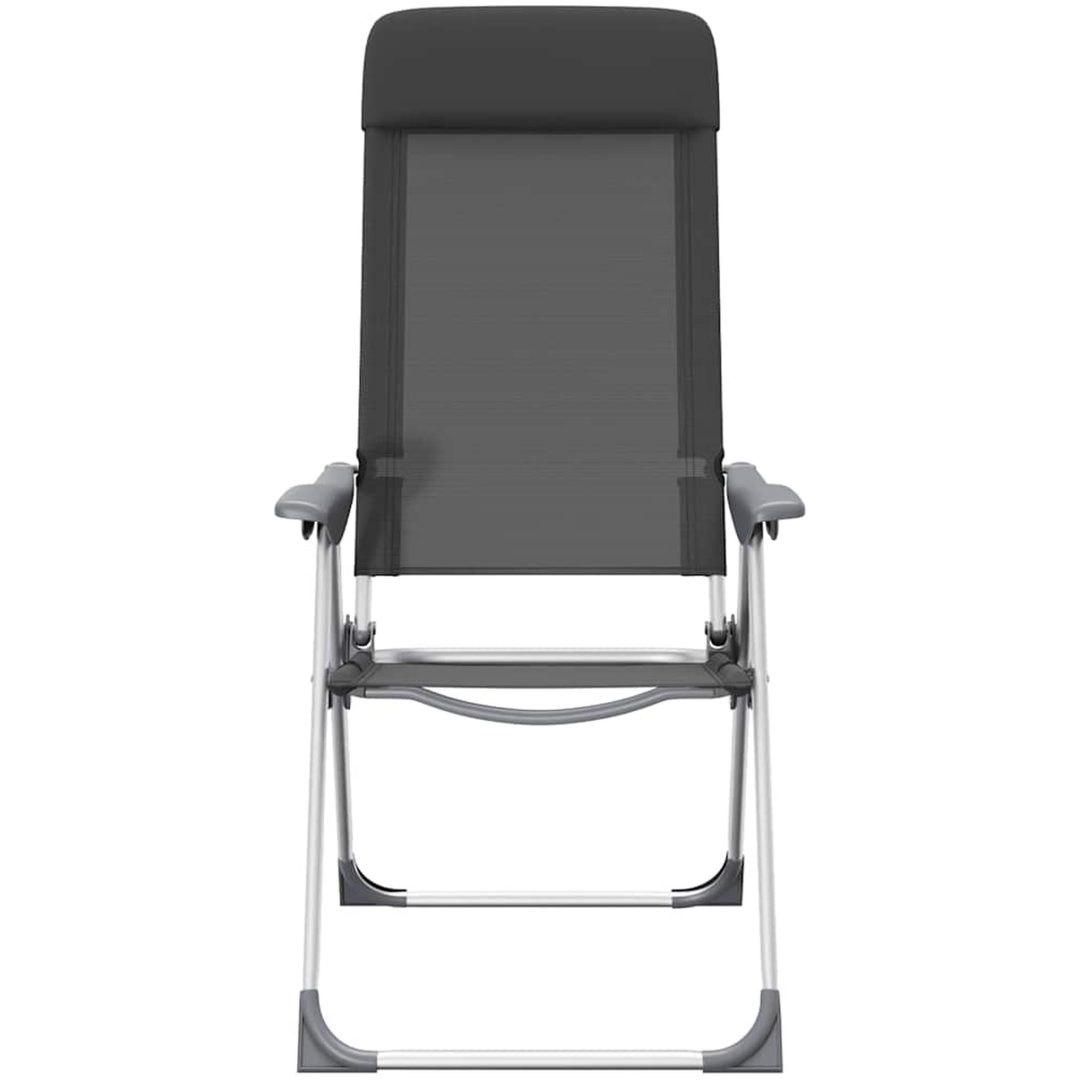 Hopfällbara campingstolar 2 st aluminium svart vidaXL – bild 5