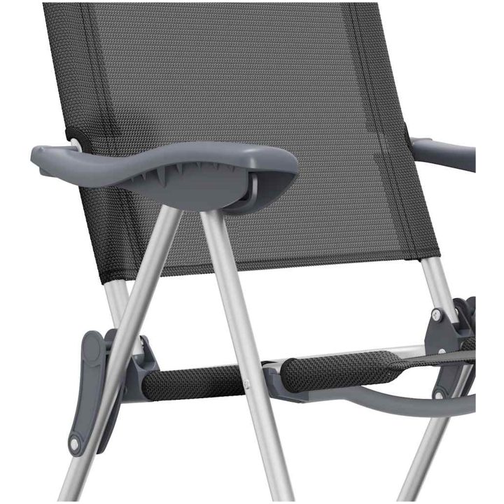 Hopfällbara campingstolar 2 st aluminium svart vidaXL – bild 10