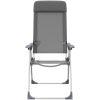 Hopfällbara campingstolar 4 st aluminium grå vidaXL – miniatyr 5