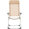 Hopfällbara campingstolar 4 st aluminium gräddvit vidaXL – miniatyr 4