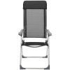 Hopfällbara campingstolar 4 st aluminium svart vidaXL – miniatyr 3