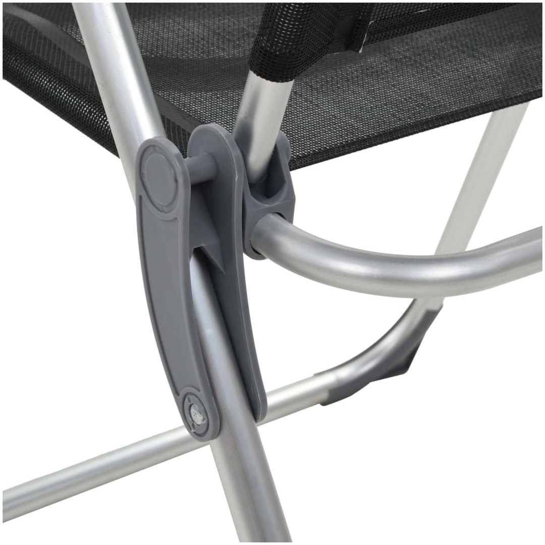 Hopfällbara campingstolar 4 st aluminium svart vidaXL – bild 7