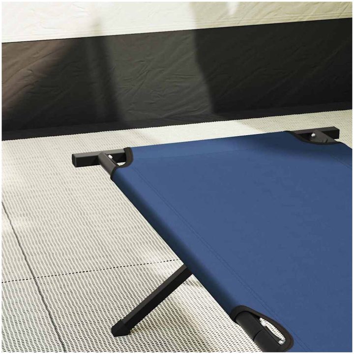 Hopfällbara Solsängar 2 st med Bärväska Blå 600D Oxford Tyg vidaXL 210 x 80 x 46 cm – bild 3