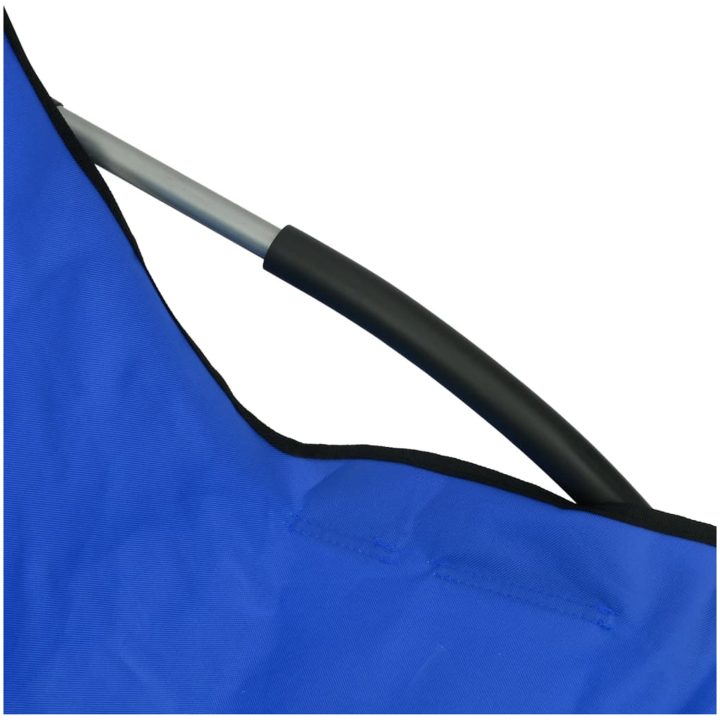 Hopfällbara strandstolar 2 st blå tyg vidaXL – bild 7