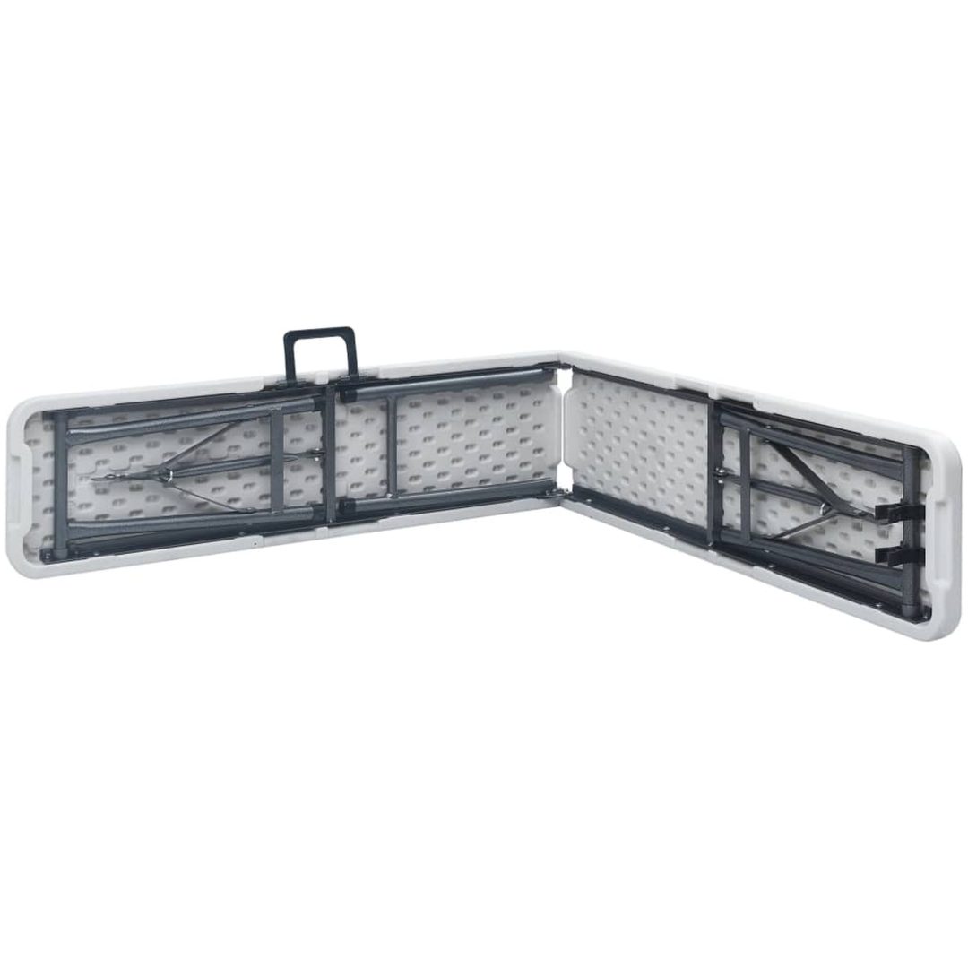 Hopfällbara trädgårdsbänkar 2 st 180 cm HDPE vit vidaXL – bild 4