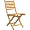 Hopfällbara trädgårdsstolar 2 st 43x54x88 cm bambu vidaXL – miniatyr 4