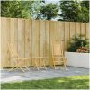 Hopfällbara trädgårdsstolar 2 st 46x66x99 cm bambu vidaXL – miniatyr 3