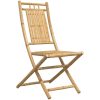 Hopfällbara trädgårdsstolar 2 st 46x66x99 cm bambu vidaXL – miniatyr 4