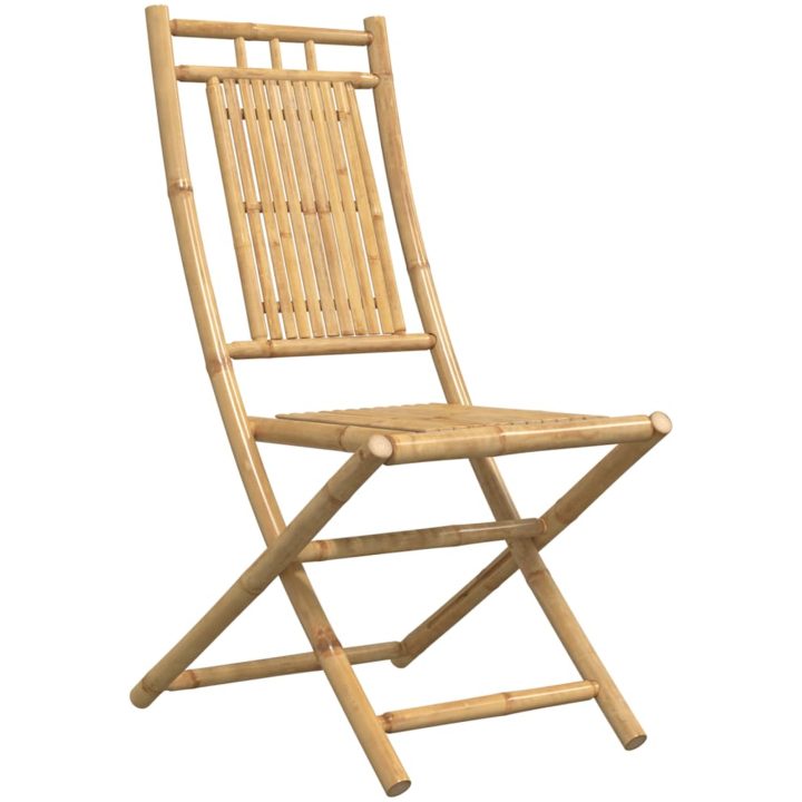 Hopfällbara trädgårdsstolar 2 st 46x66x99 cm bambu vidaXL – bild 4