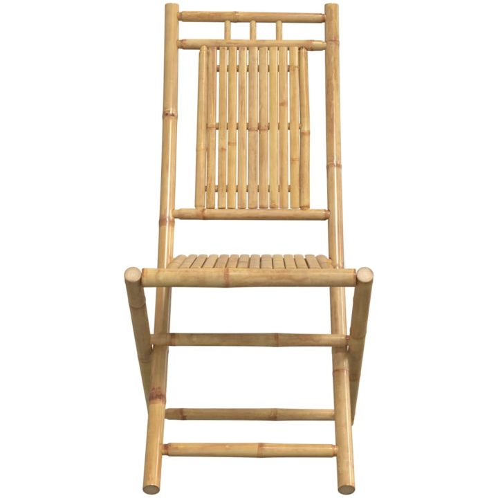 Hopfällbara trädgårdsstolar 2 st 46x66x99 cm bambu vidaXL – bild 5