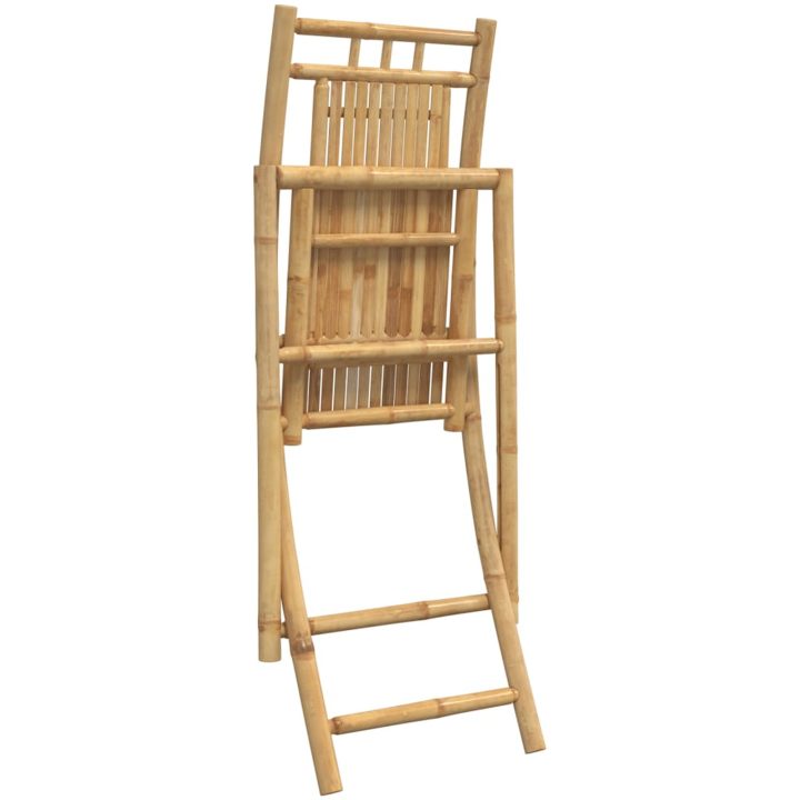 Hopfällbara trädgårdsstolar 2 st 46x66x99 cm bambu vidaXL – bild 8