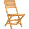 Hopfällbara trädgårdsstolar 2 st 47x62x90 cm massiv teak vidaXL – miniatyr 3