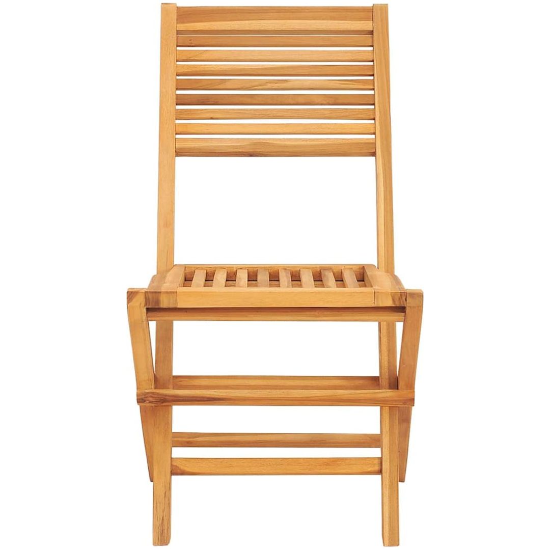 Hopfällbara trädgårdsstolar 2 st 47x62x90 cm massiv teak vidaXL – bild 4