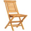Hopfällbara trädgårdsstolar 2 st 47x63x90 cm massiv teak vidaXL – miniatyr 3