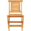 Hopfällbara trädgårdsstolar 2 st 47x63x90 cm massiv teak vidaXL – miniatyr 4