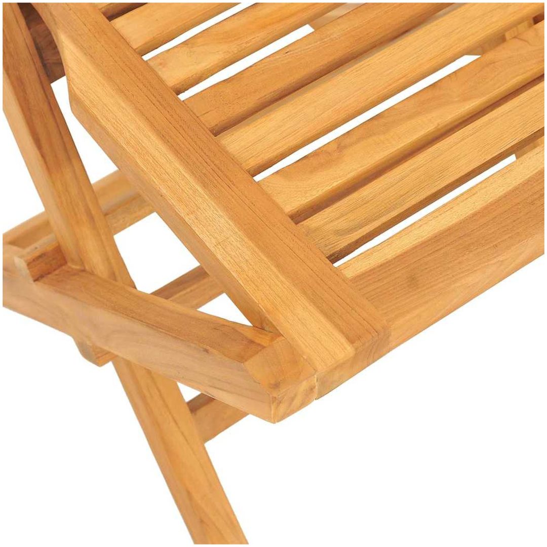 Hopfällbara trädgårdsstolar 2 st 47x63x90 cm massiv teak vidaXL – bild 7