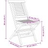 Hopfällbara trädgårdsstolar 2 st 47x63x90 cm massiv teak vidaXL – miniatyr 8