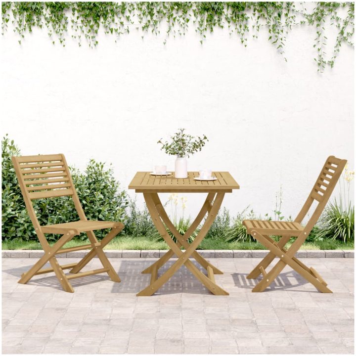 Hopfällbara trädgårdsstolar 2 st 48,5x61,5x87 cm massiv akacia vidaXL – bild 3