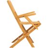 Hopfällbara trädgårdsstolar 2 st 55x61x90 cm massiv teak vidaXL – miniatyr 5