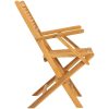 Hopfällbara trädgårdsstolar 2 st 55x62x90 cm massiv teak vidaXL – miniatyr 5