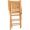 Hopfällbara trädgårdsstolar 2 st 55x62x90 cm massiv teak vidaXL – miniatyr 6