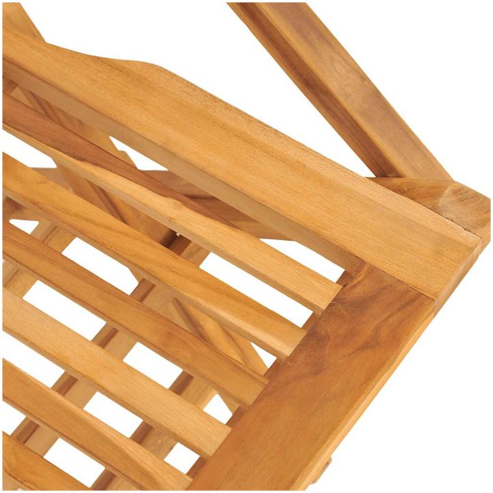 Hopfällbara trädgårdsstolar 2 st 55x62x90 cm massiv teak vidaXL – bild 7
