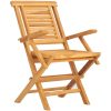 Hopfällbara trädgårdsstolar 2 st 56x63x90 cm massiv teak vidaXL – miniatyr 3