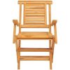 Hopfällbara trädgårdsstolar 2 st 56x63x90 cm massiv teak vidaXL – miniatyr 4