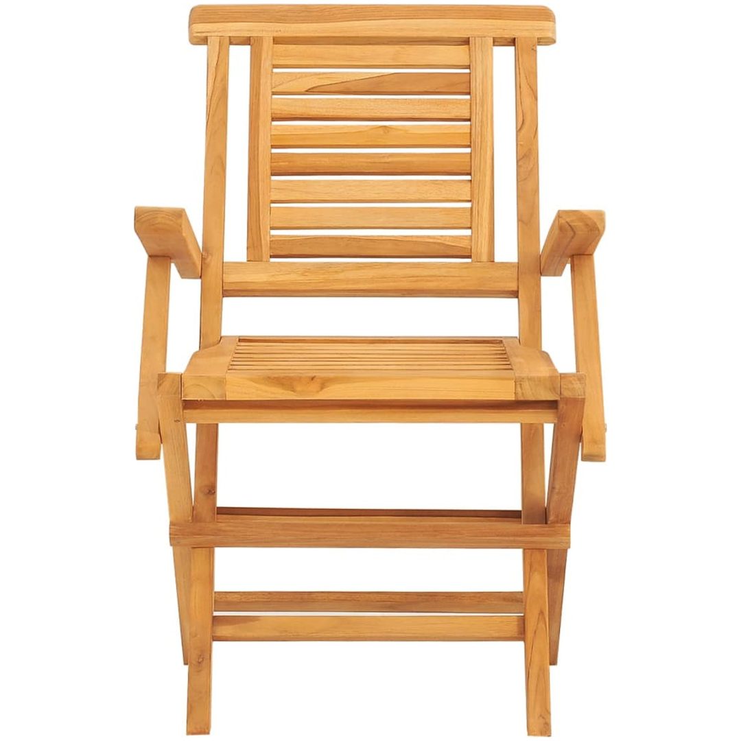 Hopfällbara trädgårdsstolar 2 st 56x63x90 cm massiv teak vidaXL – bild 4