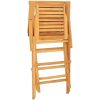 Hopfällbara trädgårdsstolar 2 st 56x63x90 cm massiv teak vidaXL – miniatyr 6