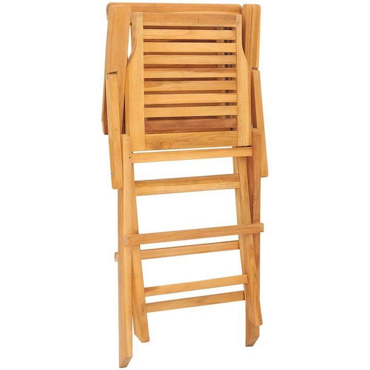 Hopfällbara trädgårdsstolar 2 st 56x63x90 cm massiv teak vidaXL – bild 6