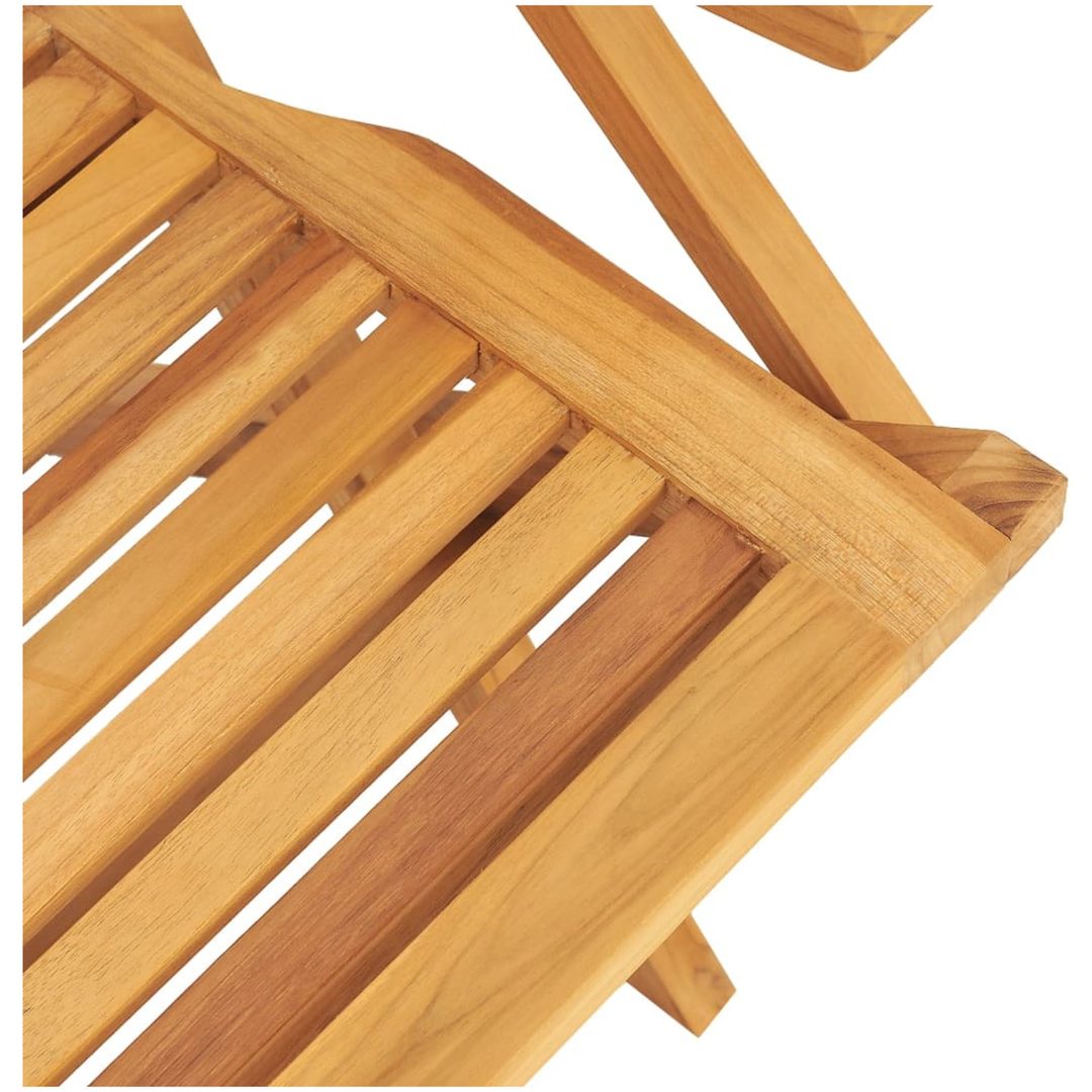 Hopfällbara trädgårdsstolar 2 st 56x63x90 cm massiv teak vidaXL – bild 7